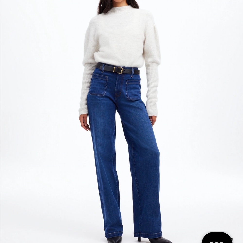 The Emmett Wide-Leg Full Length Jean: Patch Pocket Edition